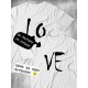 Парные футболки Надпись love любовь Ve y2k с принтом