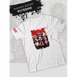 Футболка Slipknot группа Слипкнот участники маски рок с принтом