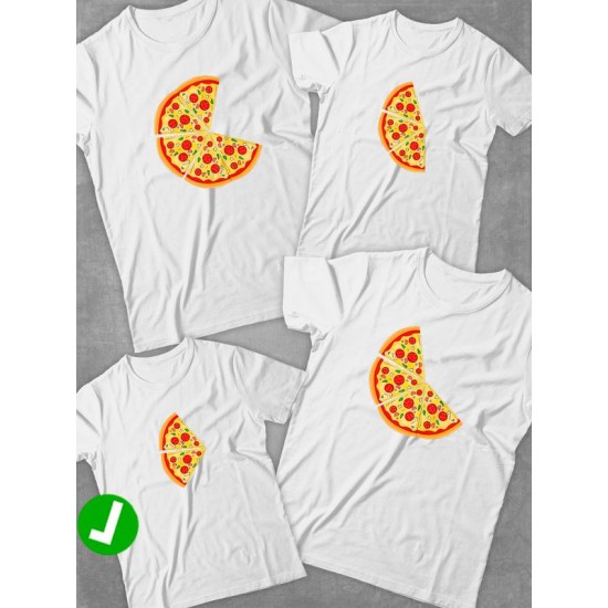 Футболка фэмили лук пицца pizza с принтом