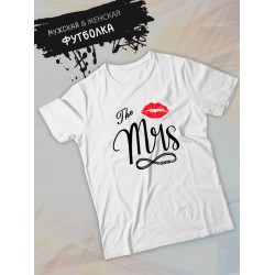 Парная футболка Mr king Mrs Queen с принтом