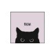 Футболка meow с черным котом мяу с принтом
