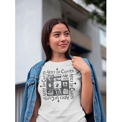 Футболка Alice in chains с принтом и надписью, винтаж в ретро стиле рок мерч rock merch, одежда андеграунд гранж y2k style, оверсайз унисекс.