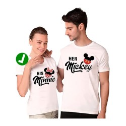 Парная футболка с Микки и Минни Маус с принтом