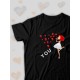 Парная футболка Love loving you с сердечками с принтом