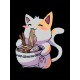 Футболка аниме котик и рамен japan maneki neko с принтом