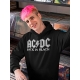 Худи ACDC Back in Black с принтом в ретро стиле 90 х, винтаж рок мерч rock merch, одежда андеграунд y2k style, оверсайз унисекс.
