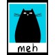 Футболка meh с котом черным котиком с принтом