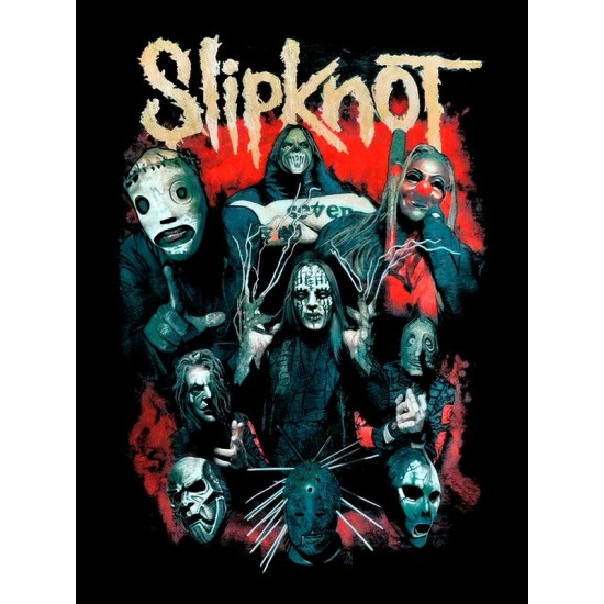 Футболка Слипкнот маски группа Slipknot участники рок с принтом