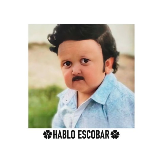 Футболка пабло эскобар мем hablo escobar с принтом