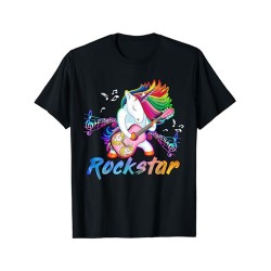 Футболка rockstar рокстар с единорогом с принтом