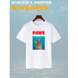 Футболка paws с крысой и мышью прикол с принтом