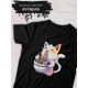 Футболка аниме котик и рамен japan maneki neko с принтом