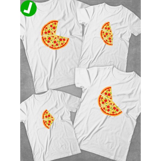 Футболка фэмили лук пицца pizza с принтом