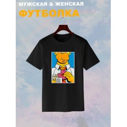 Футболка Гомер Симпсон с пончиком Симпсоны Simpsons с принтом