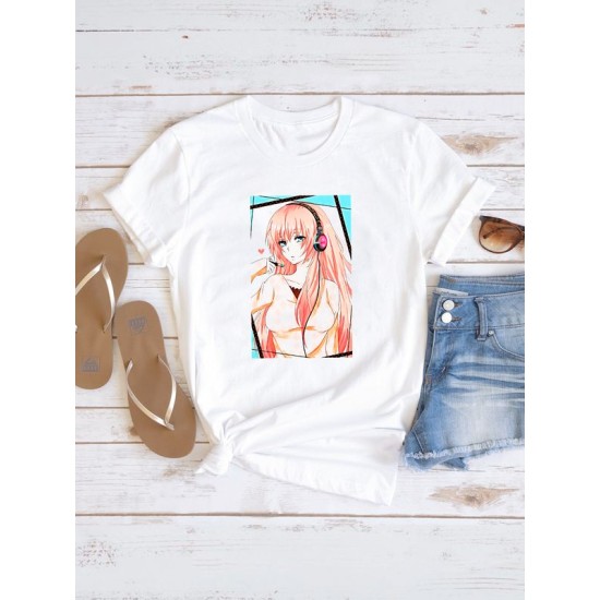 Футболка Megurine Luka Мегурине Лука Мэгуринэ аниме с принтом