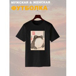 Футболка с лягушкой и эстетика Японии с принтом