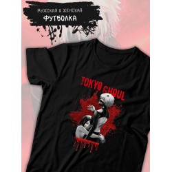 Футболка Канеки Кен Токийский гуль Tokyo ghoul аниме с принтом