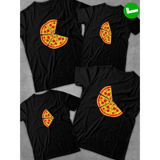 Футболка фэмили лук пицца pizza с принтом