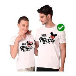 Парная футболка с Микки и Минни Маус с принтом