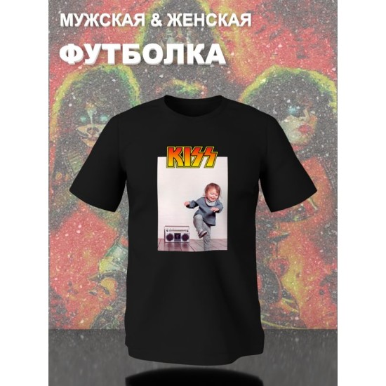 Футболка Kiss Кисс с рок группами с принтом