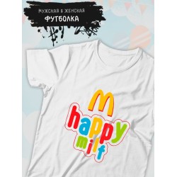 Футболка хэппи милф happy milf с ярким принтом