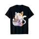 Футболка аниме котик и рамен japan maneki neko с принтом