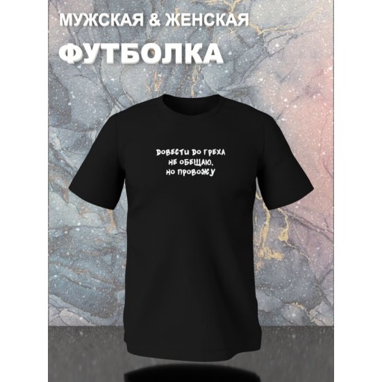 Футболка прикол грех и минимализм с принтом