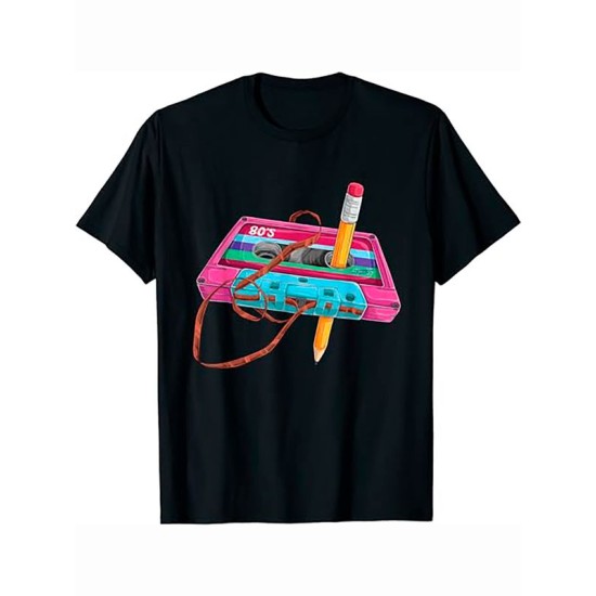 Футболка кассета 80 s style мода 80х с ярким принтом