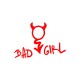 Футболка bad girl devil черт и дьявол с чертиком с принтом