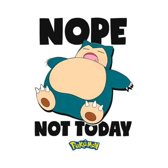 Футболка покемон Снорлакс pokemon аниме not today с принтом