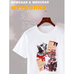 Футболка Токийский гуль Канеки и Тоука Ризе Tokyo ghoul аниме с принтом