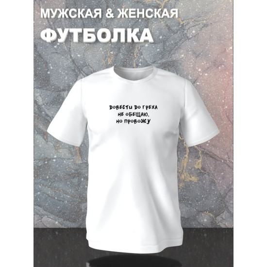 Футболка прикол грех и минимализм с принтом
