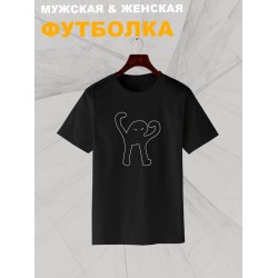Футболка ъуъ кот мем с принтом