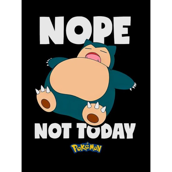 Футболка покемон Снорлакс pokemon аниме not today с принтом