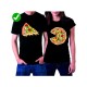 Парная футболка с пиццей pizza парочка с принтом