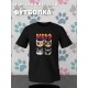 Футболка Kiss Кисс рок с мемными котами с принтом
