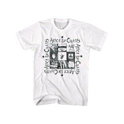 Футболка Alice in chains с принтом и надписью, винтаж в ретро стиле рок мерч rock merch, одежда андеграунд гранж y2k style, оверсайз унисекс.