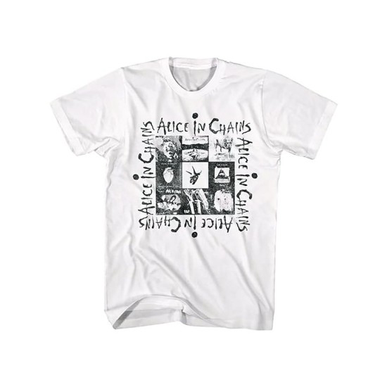 Футболка Alice in chains с принтом и надписью, винтаж в ретро стиле рок мерч rock merch, одежда андеграунд гранж y2k style, оверсайз унисекс.