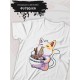 Футболка аниме котик и рамен japan maneki neko с принтом