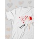 Парная футболка Love loving you с сердечками с принтом