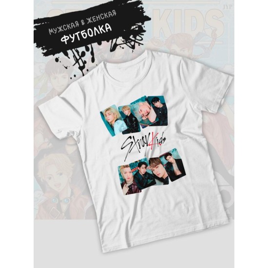 Футболка Stray kids участники Стрей кидс Skz Стрэй кидз скз с принтом