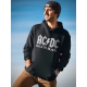 Худи ACDC Back in Black с принтом в ретро стиле 90 х, винтаж рок мерч rock merch, одежда андеграунд y2k style, оверсайз унисекс.