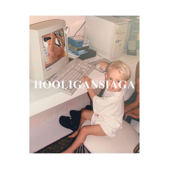 Футболка Hooligansiaga хулиган мем и прикол с принтом