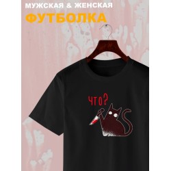 Футболка мемный кот прикол с принтом