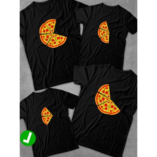 Футболка фэмили лук пицца pizza с принтом