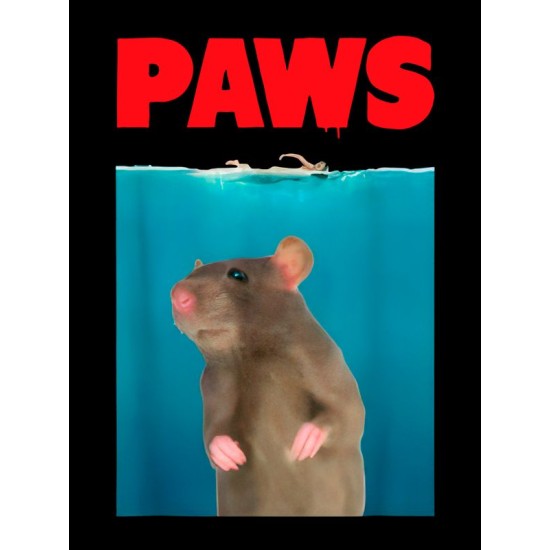 Футболка paws с крысой и мышью прикол с принтом