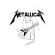 Футболка meow Metallica Металлика с котом с принтом