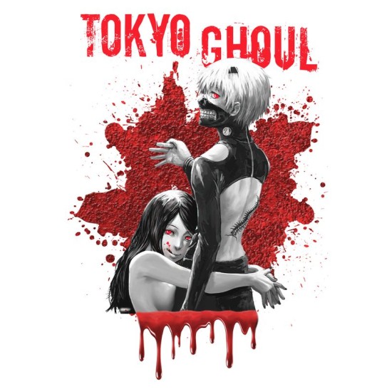 Футболка Канеки Кен Токийский гуль Tokyo ghoul аниме с принтом