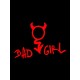 Футболка bad girl devil черт и дьявол с чертиком с принтом