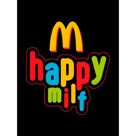 Футболка хэппи милф happy milf с ярким принтом